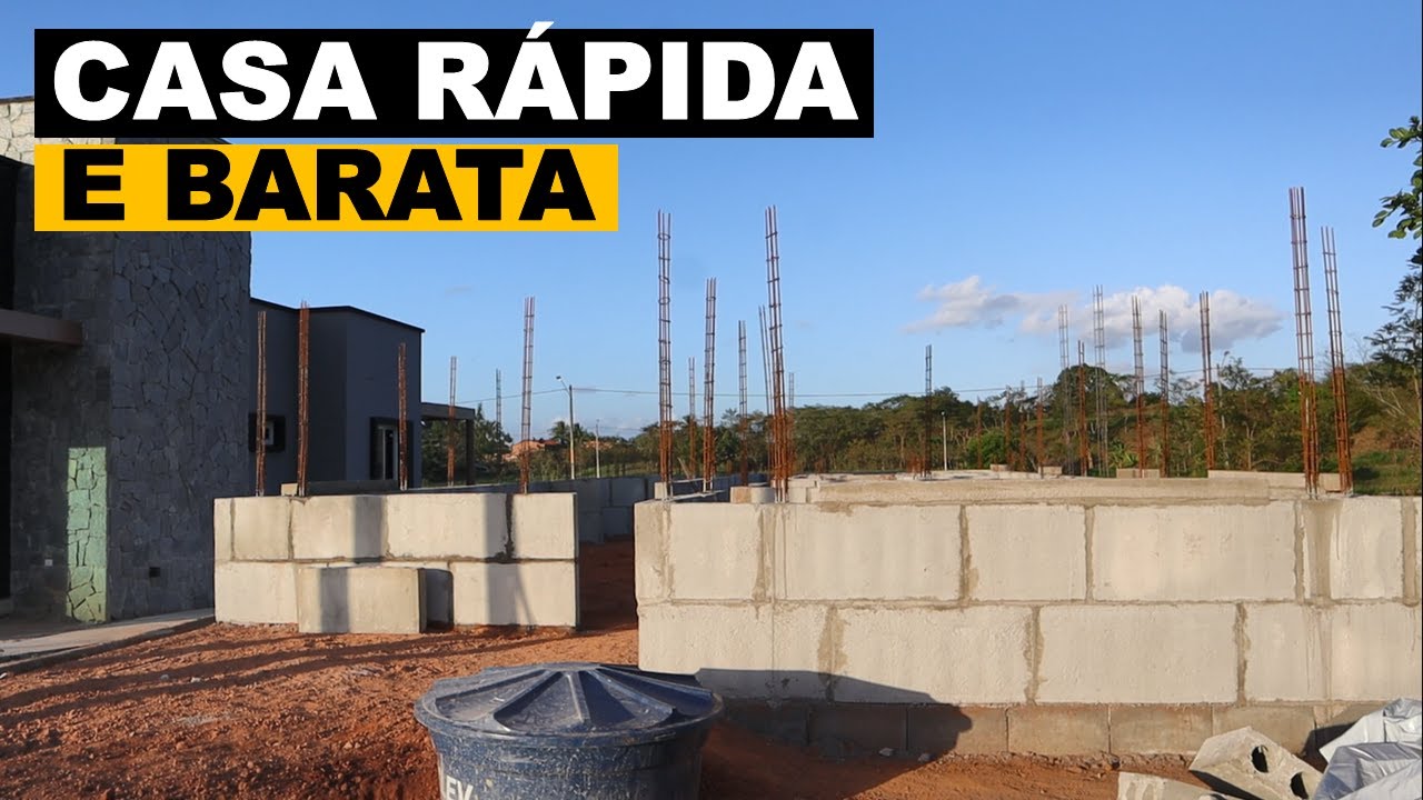 Construindo casa com os blocos de concreto celular.