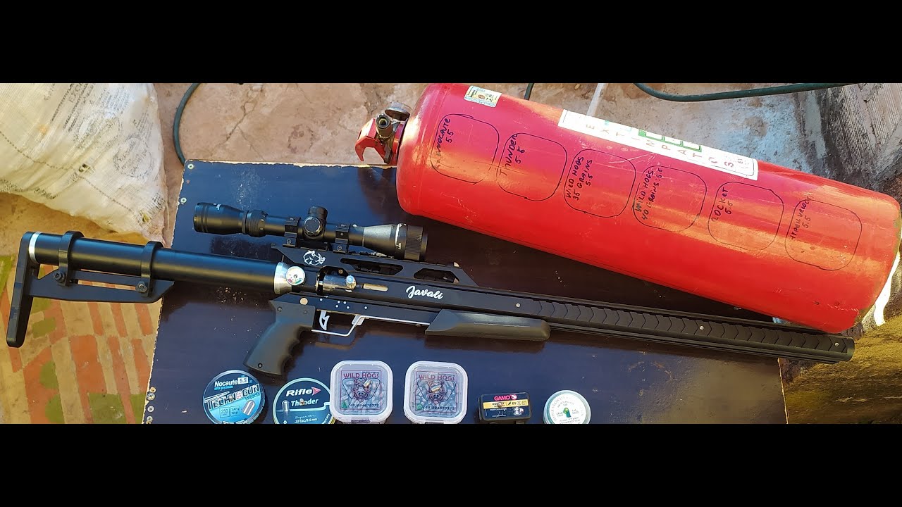 PCP JAVALI 5.5 VS EXTINTOR DE INCÈNDIO👍#javali 5.5