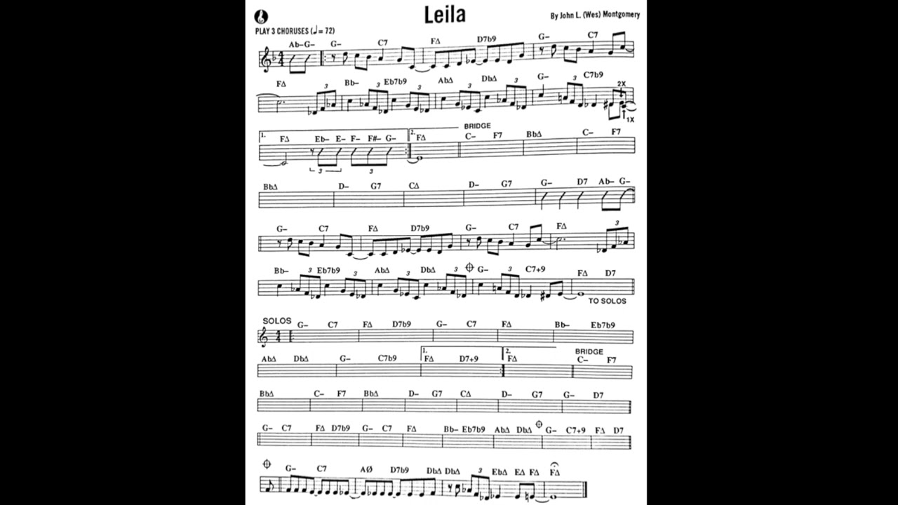 Leila - Wes Montgomery - Backing Track/Play Along | Guitar