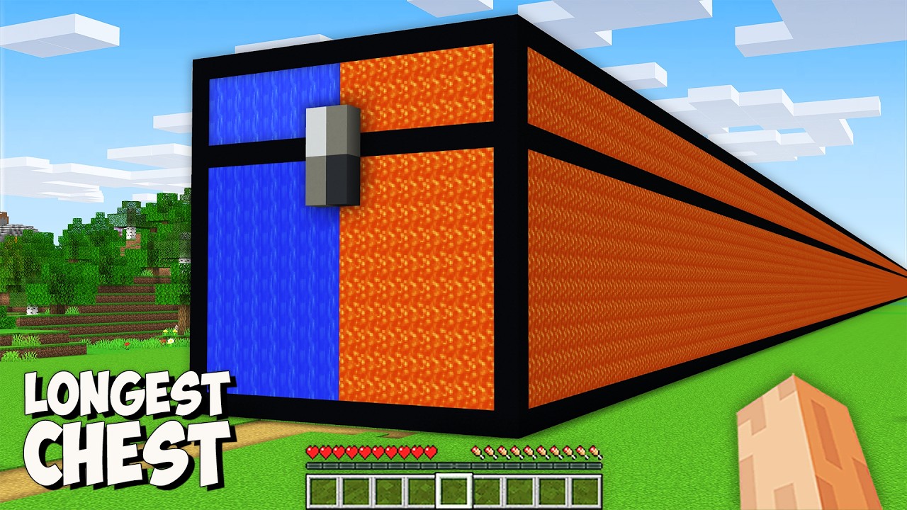 I found THE LONGEST LAVA vs WATER CHEST in Minecraft! This is THE BIGGEST SECRET CHEST!
