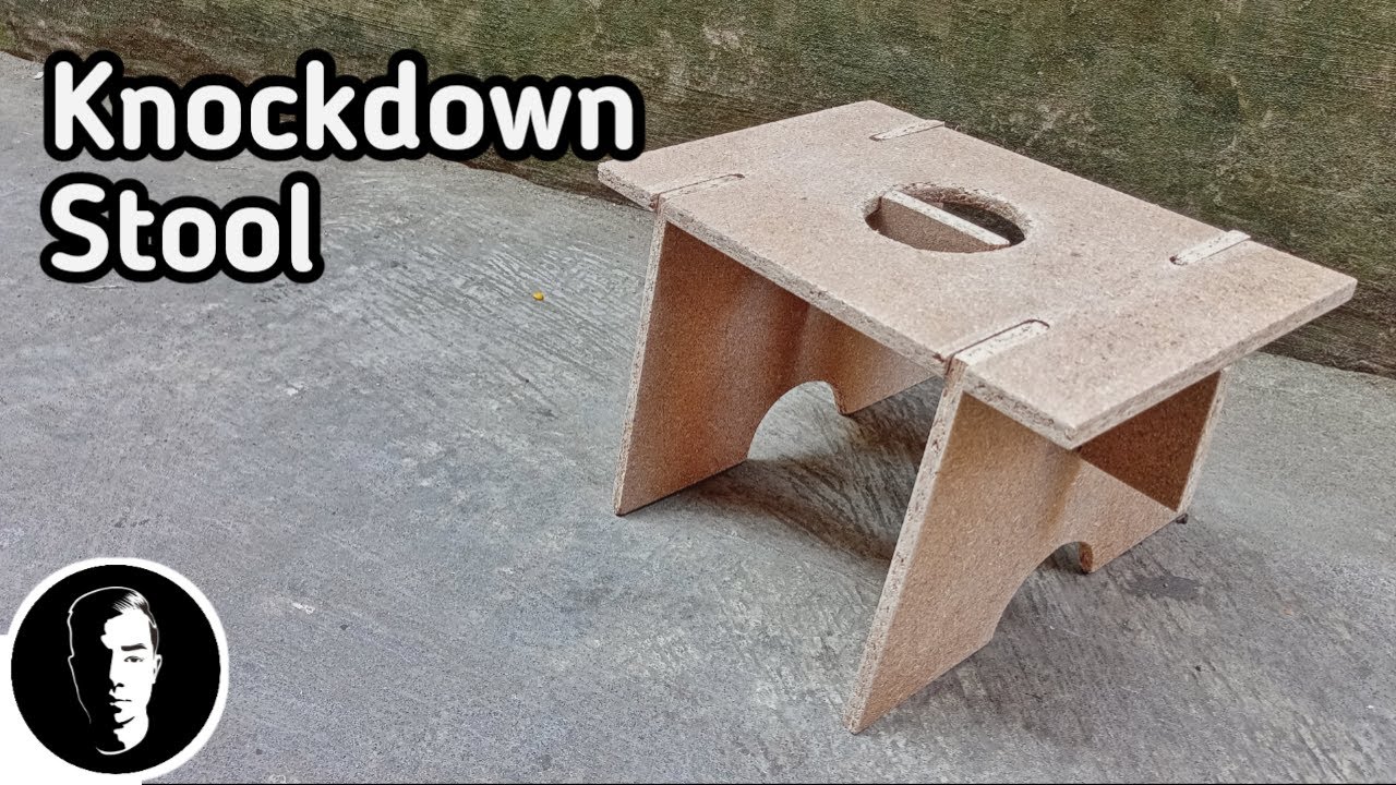 DIY knockdown stool , barang limbah
