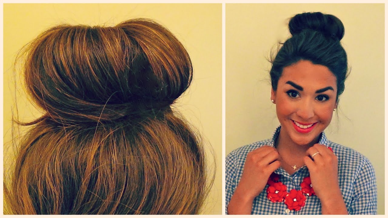 Top Knot Bun using a Hair Donut | Alexandrea Garza
