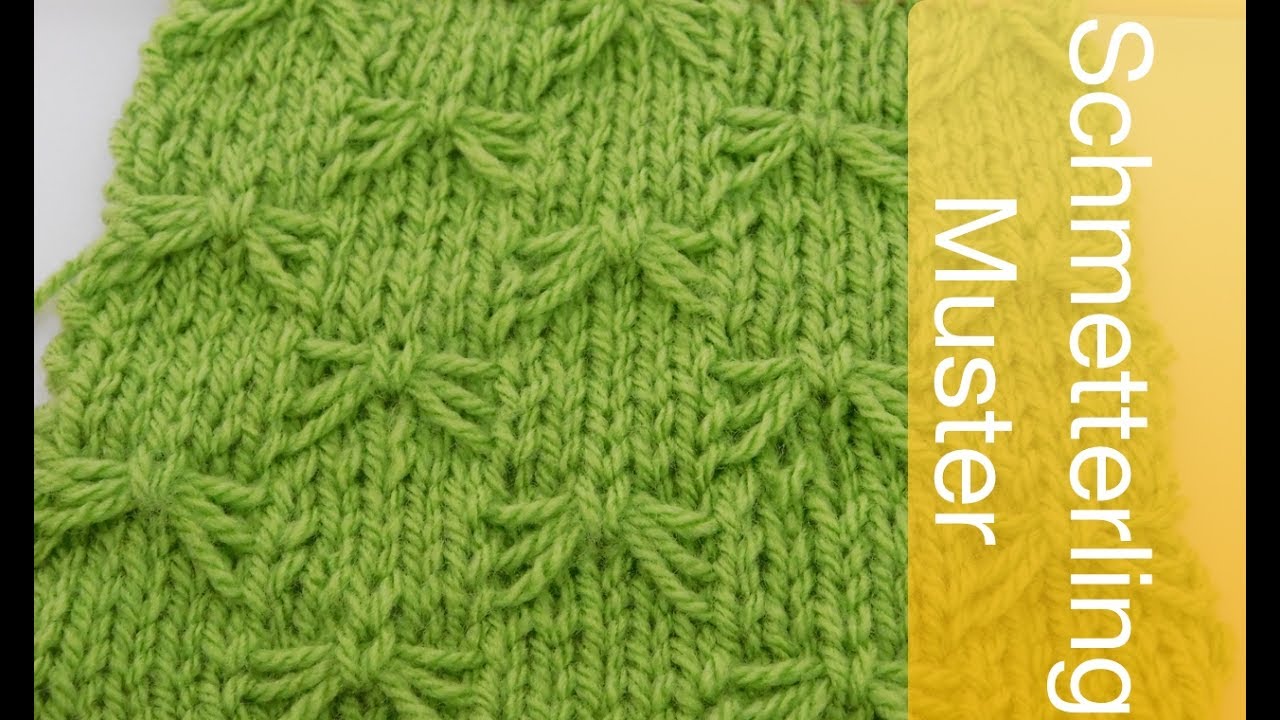 Schmetterlingsmuster stricken | Strickmuster | Butterfly stitch