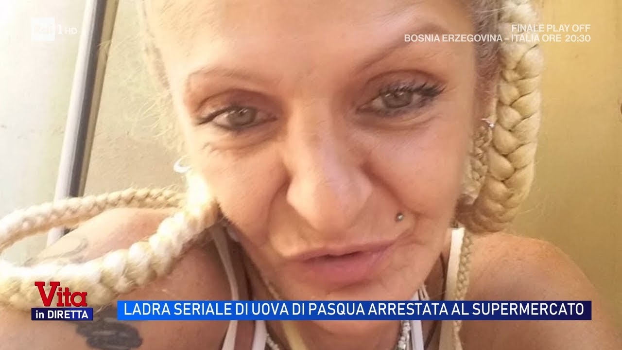 Ladra seriale di uova di Pasqua arrestata al supermercato - Vita in diretta 31/03/2026