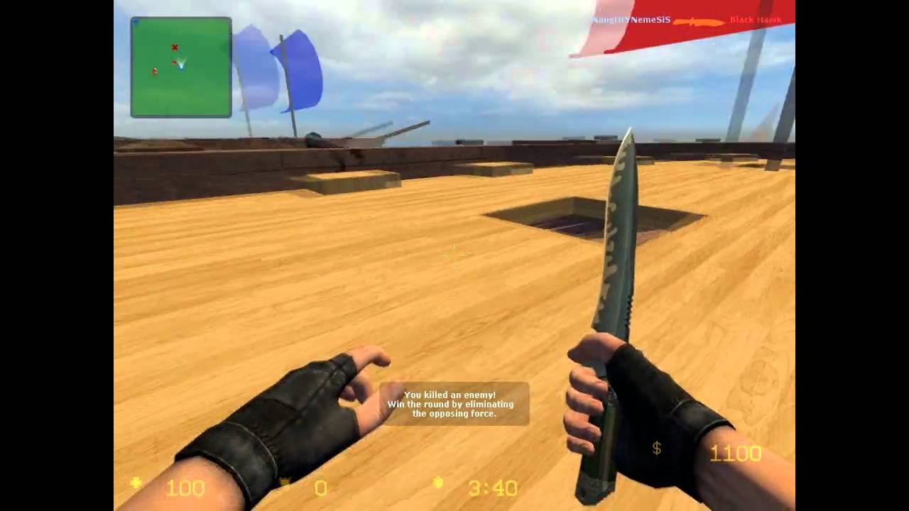jugando CS Source loquendo