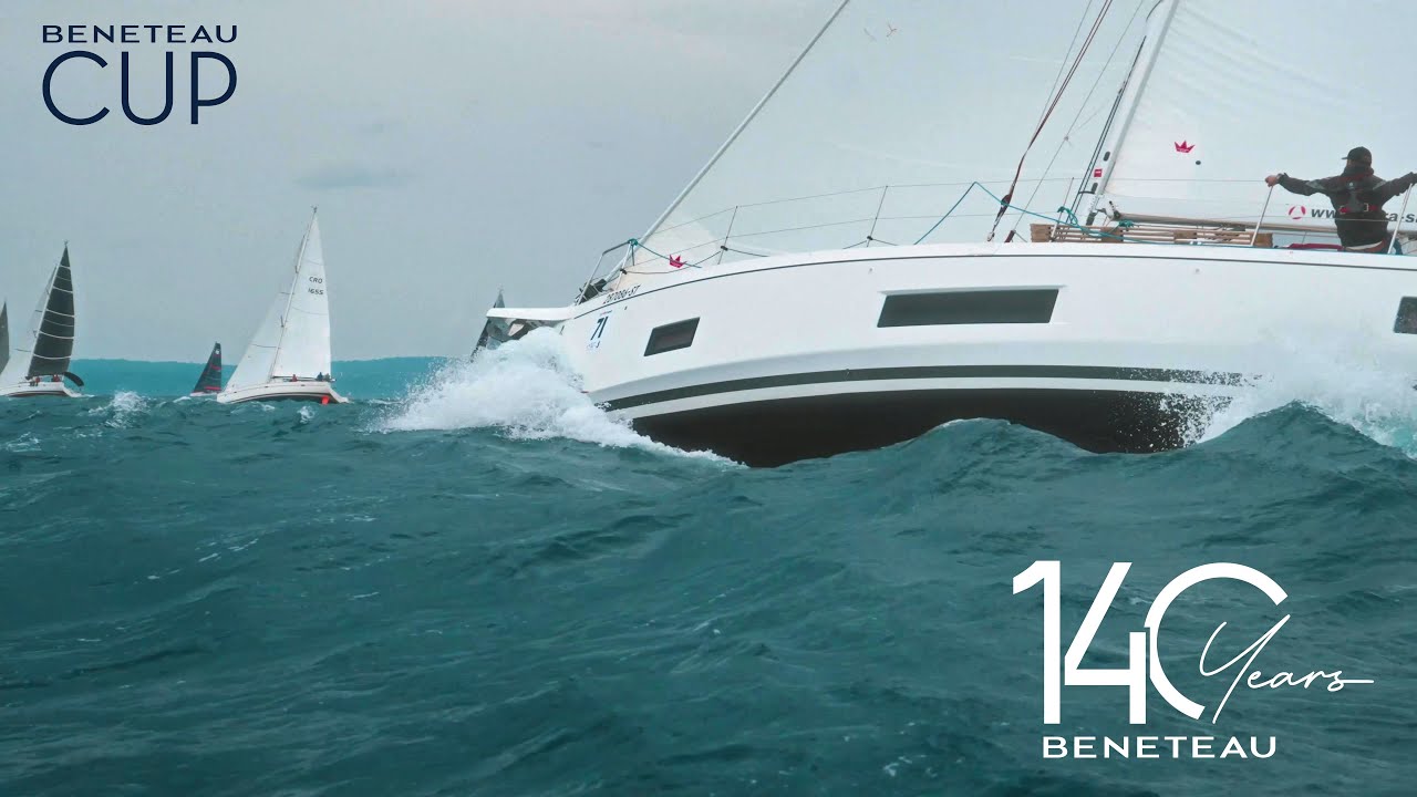 Strong wind and sailing thrills in Croatia - BENETEAU 140 year CUP at 80 VISKA REGATTA