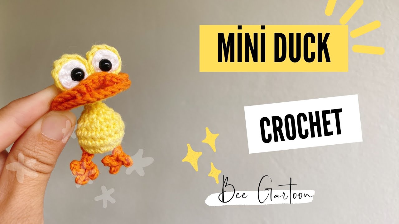 Mini Duck Keychain : สอนถักพวงกุญแจเป็ด (sub Eng)