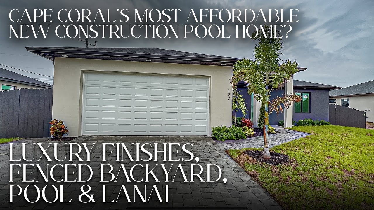Cape Coral’s MOST AFFORDABLE New Construction Pool Home?!? | 3/2 w/ $10k Credit Offered at $435k!?!?