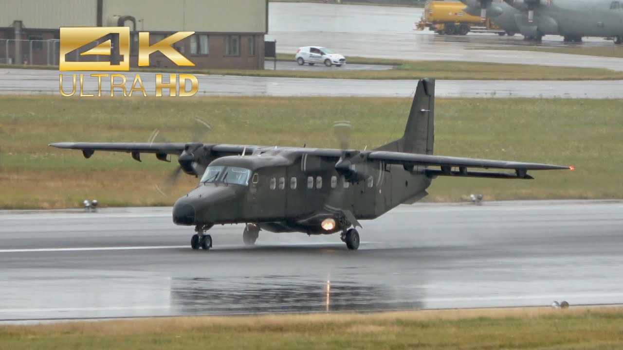 (4K) Dornier DO 228-212/ACTL 1 Italian Army MM62157 arrival RAF Fairford RIAT 2023 AirShow