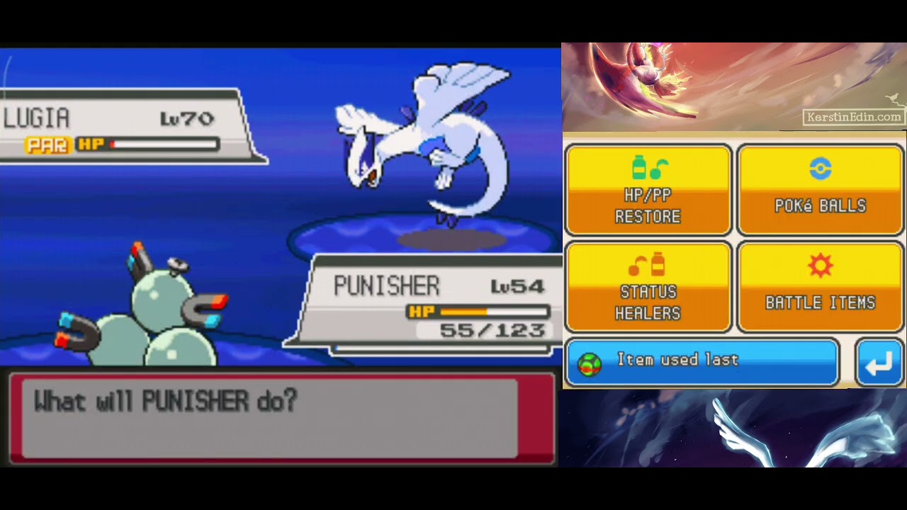 Pokemon HeartGold Catching Lugia
