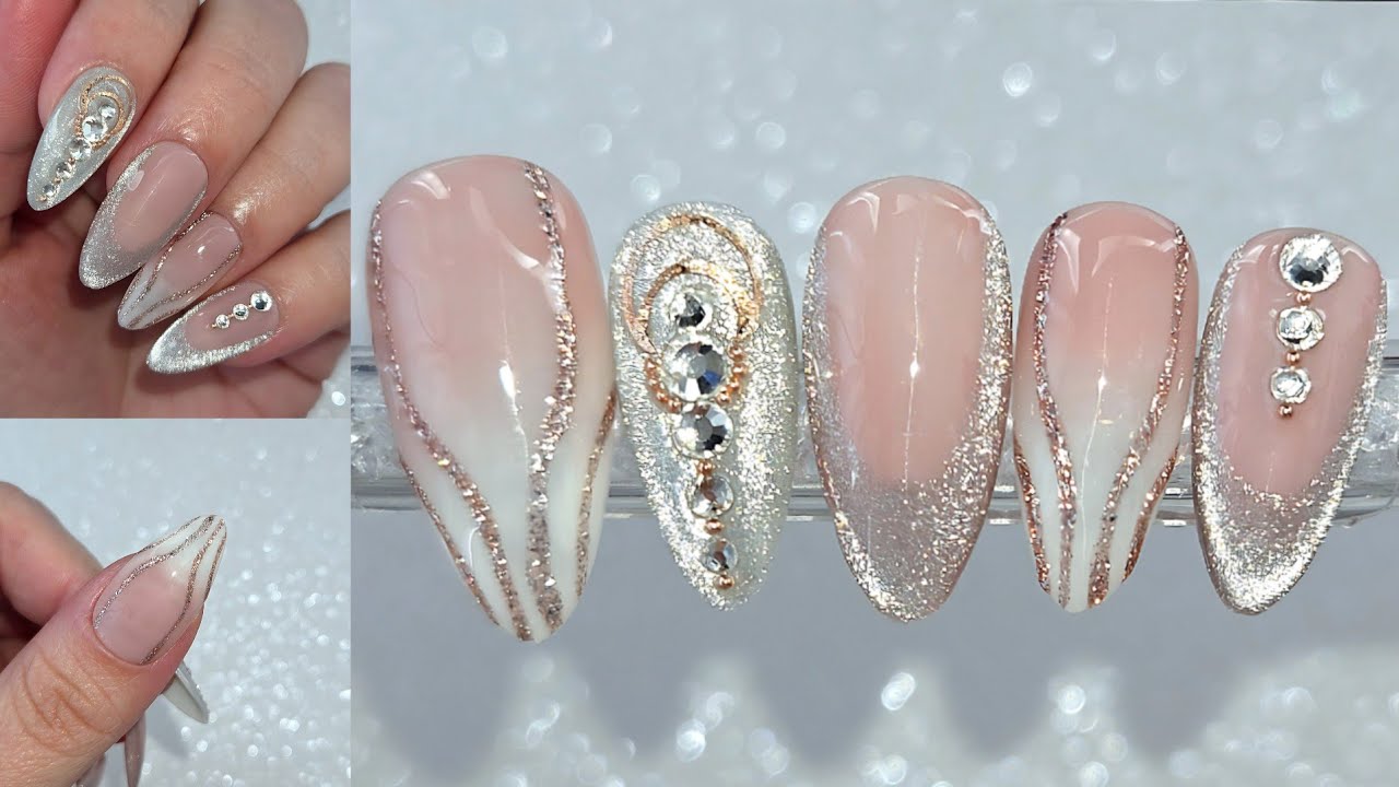 Beautiful Cat Eye Nails for any event! / Easy Nail Art Idea / DIY Press on Nails