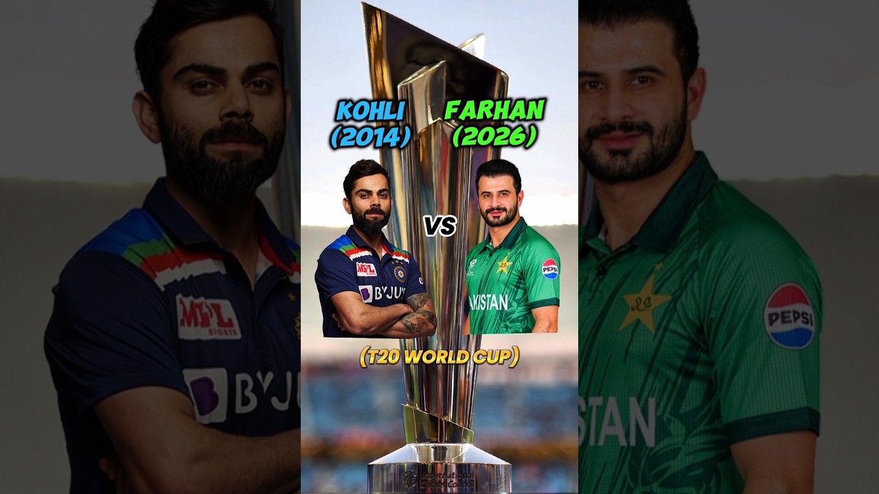 Virat Kohli (2014) vs Sahibzada Farhan (2026) T20 World Cup Comparison