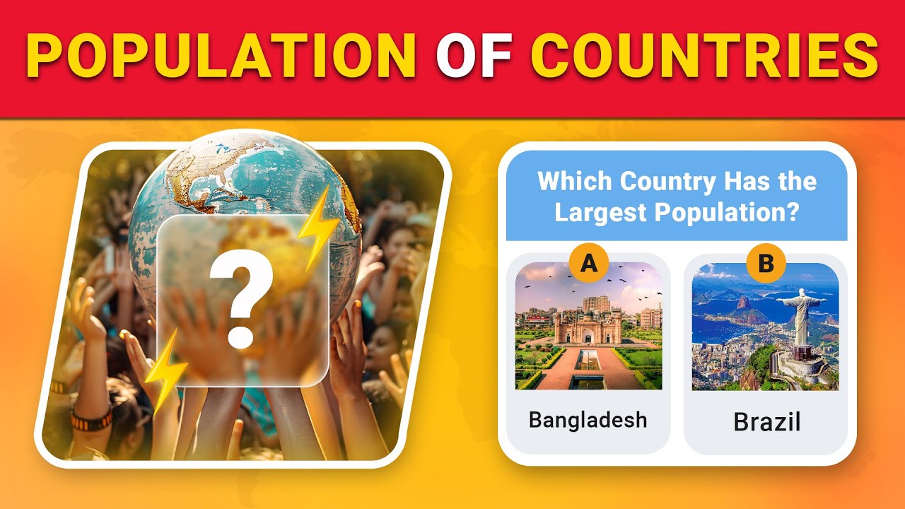 Guess the population of countries🌍 🤔Test your General knowledge
