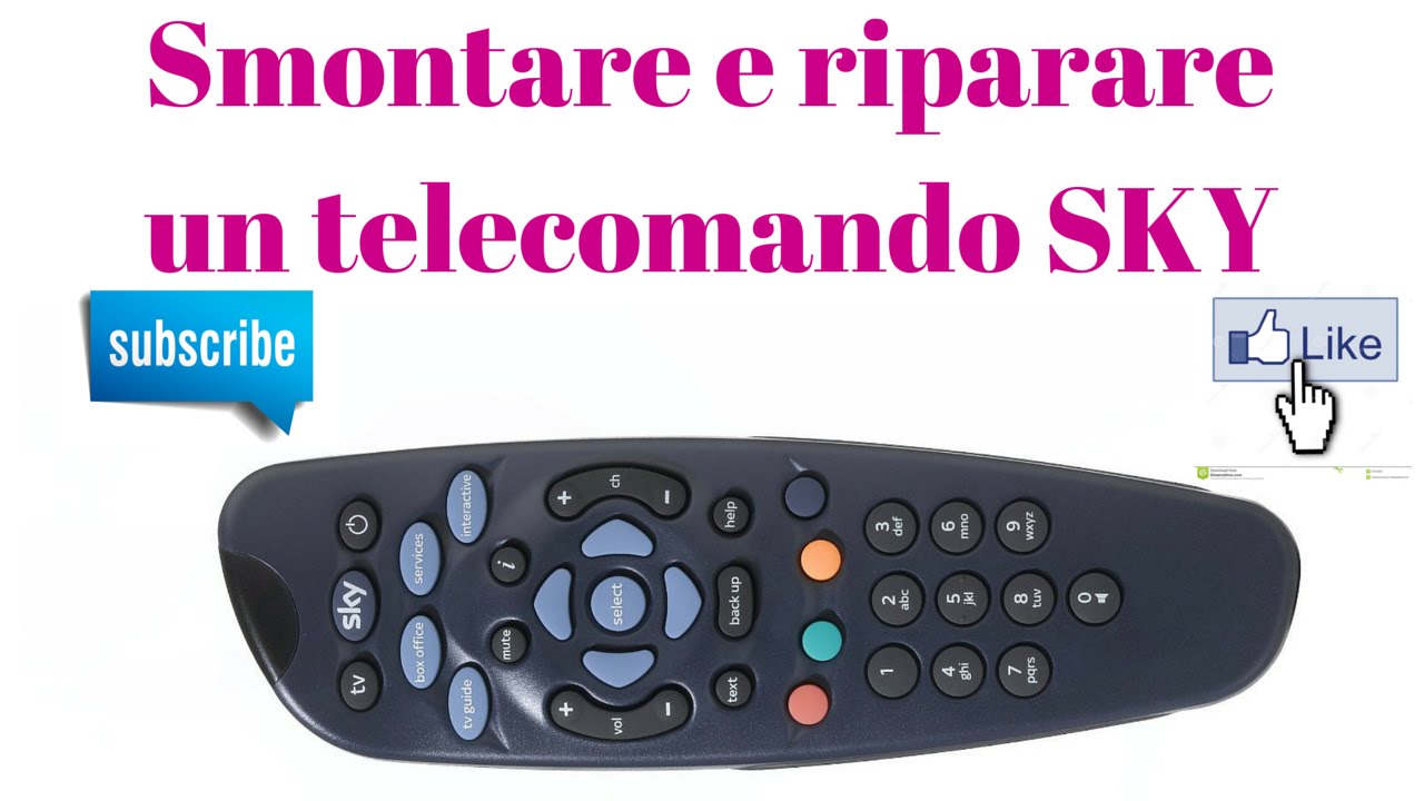 Smontare e riparare un telecomando SKY