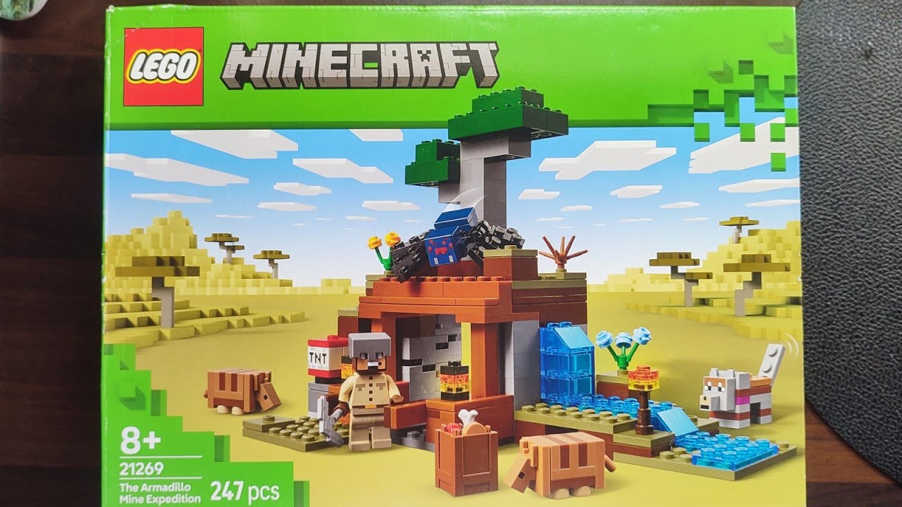 Unboxing Lego Minecraft. The Armadillo Mine Expedition 21269
