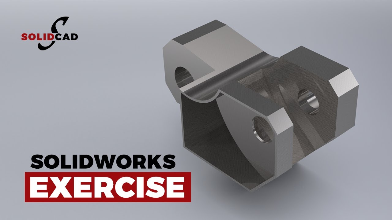 SolidWorks Exercise 26 | Certified SolidWorks Associate (CSWA) | SolidWorks Tutorial | SolidCad
