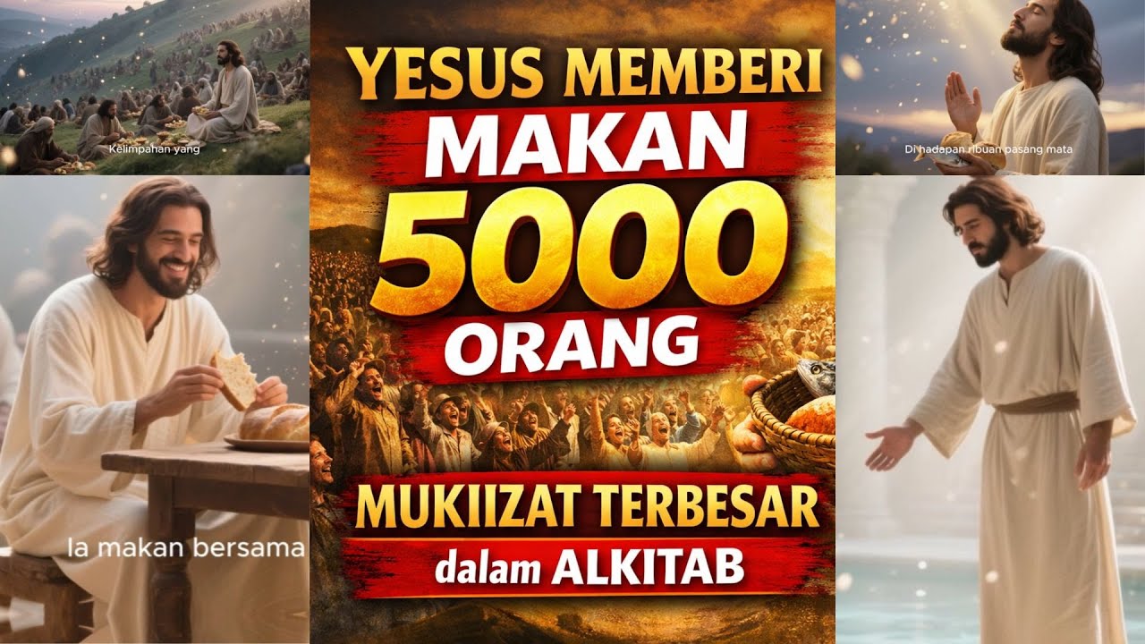 📌 YESUS MEMBERI MAKAN 5.000 ORANG || MUKJIZAT TERBESAR DALAM ALKITAB (Kisah Nyata)