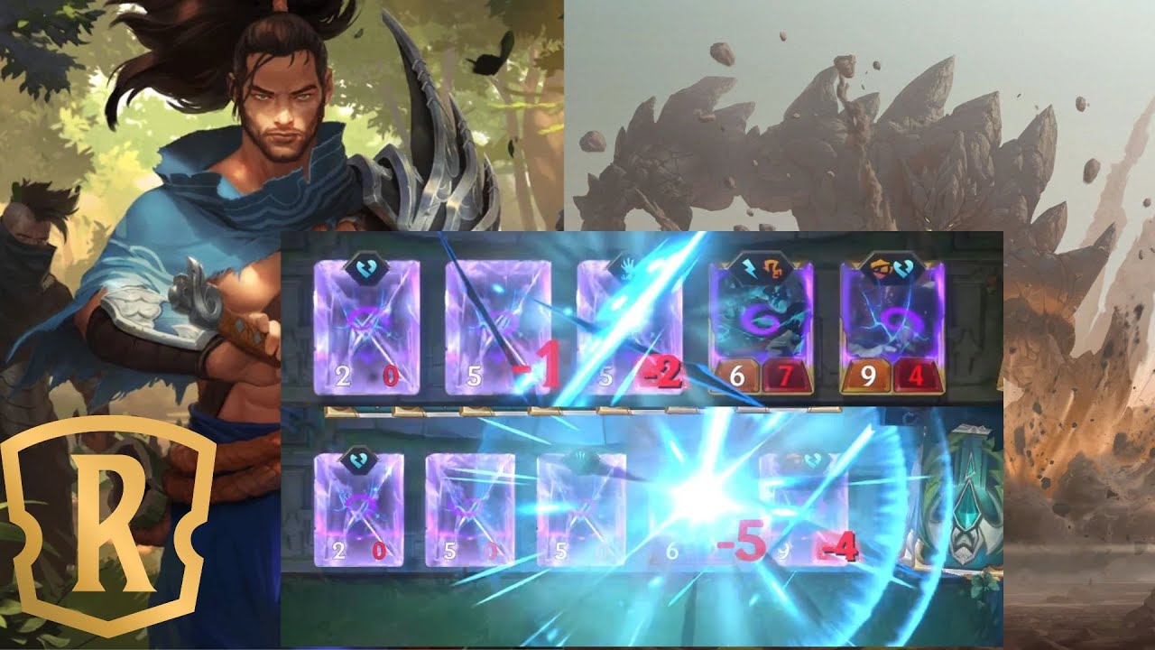 Lor - funny Yasuo and Malphite one shot all enemy unit deck