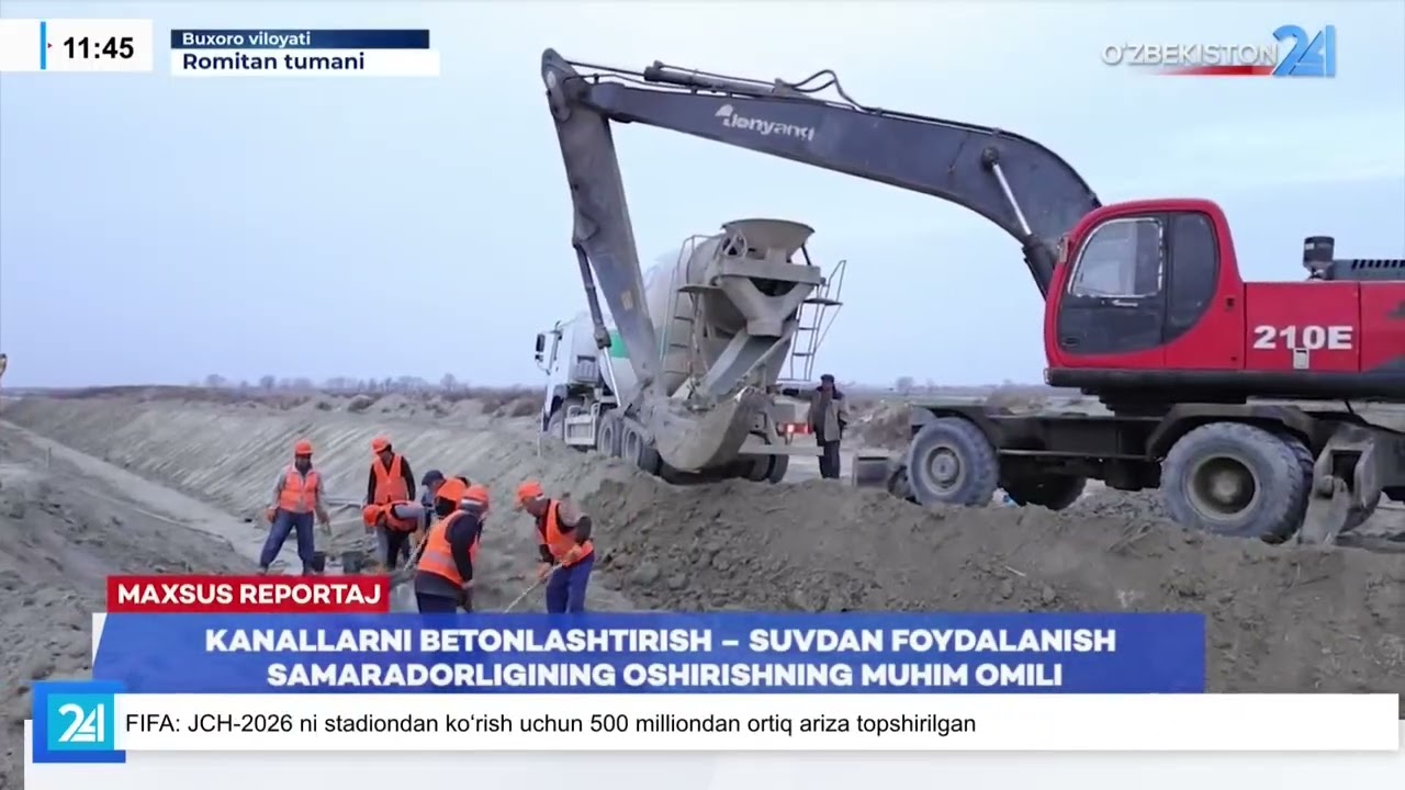 BUXORODAGI BETONLASHTIRISH JARAYONLARI