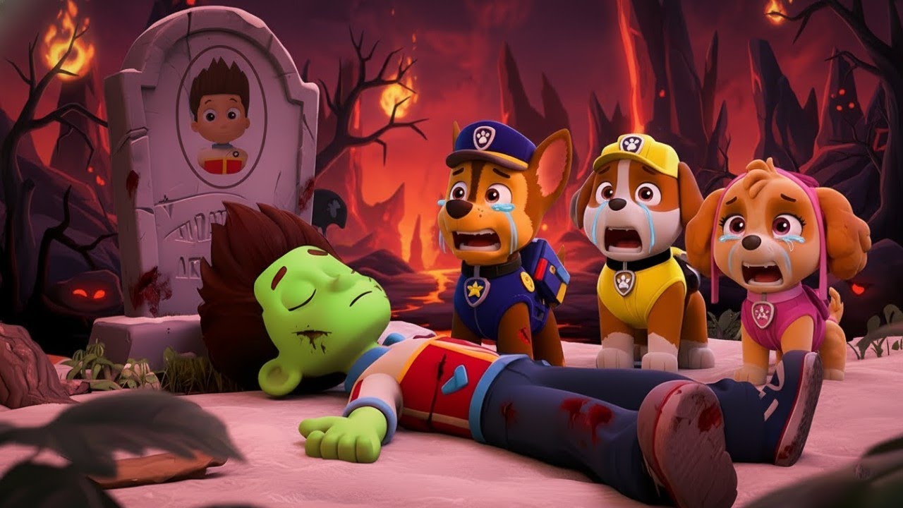 ¿Qué pasó... ¡Ryder se ha convertido en un zombi! ¡No llores, Skye!  | PAW Patrol en Español