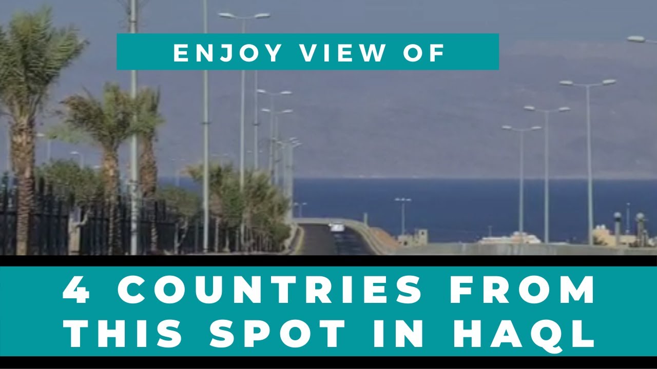 Coastal View of 4 countries from Haql North West city of Saudi Arabia -