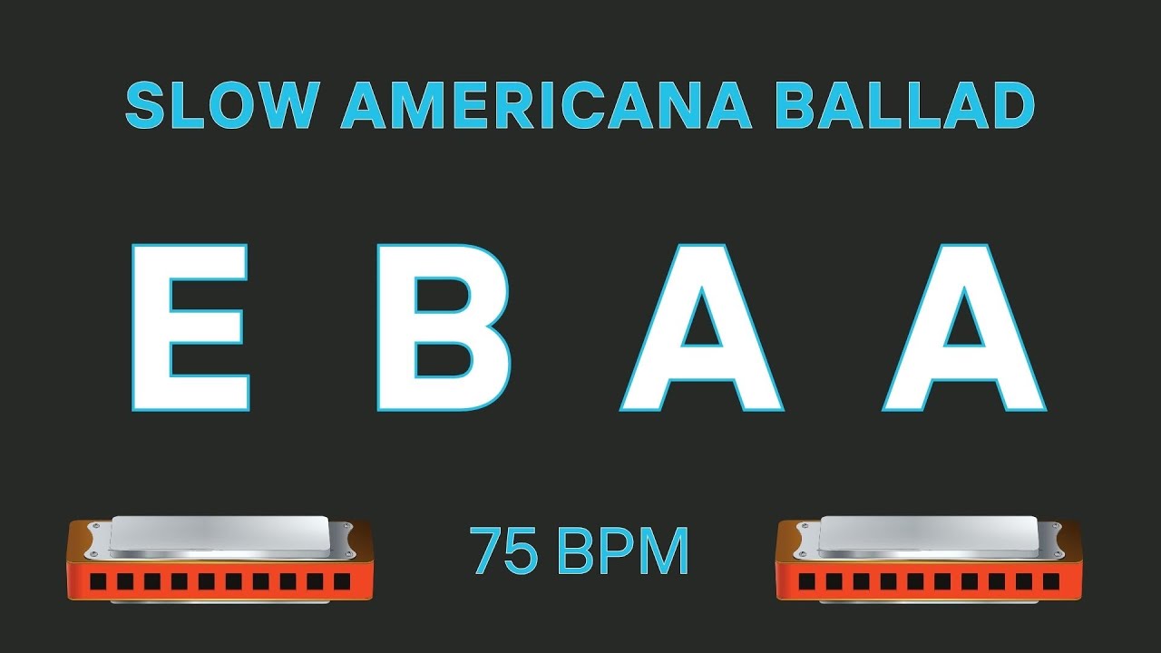 BACKING TRACK | Slow Americana Ballad | E Major | Chords: E B A | 75 BPM