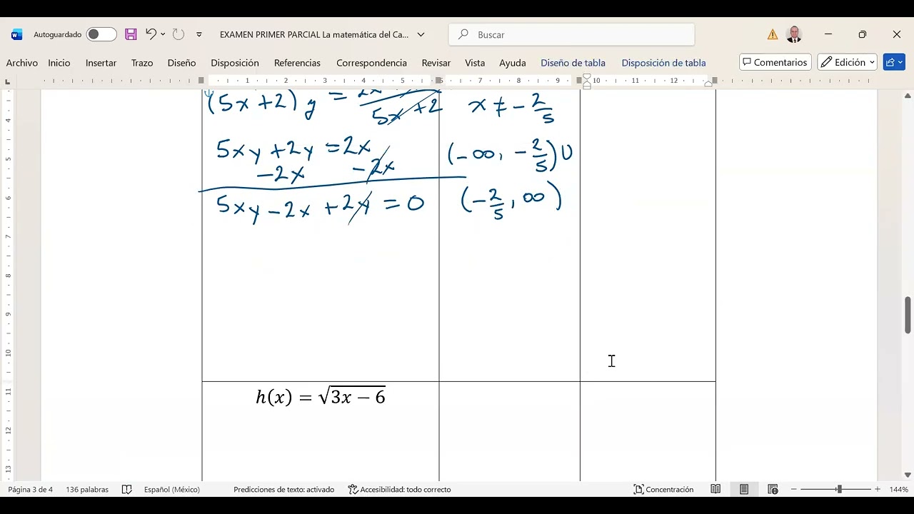 1er Parcial La matemática del Cambio