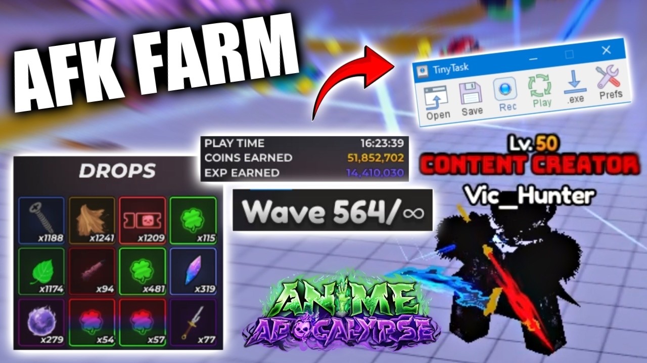 Best Way To Grind EXP and Coins AFK Farm | Anime Apocalypse | Shadow Monarch Ability (INFINITE MODE)