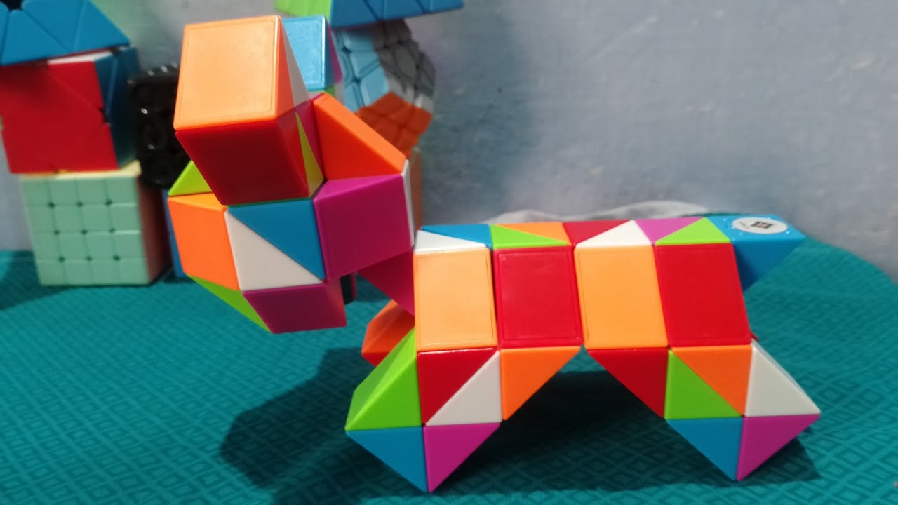 how to make dog in 72 piece magic snake cube