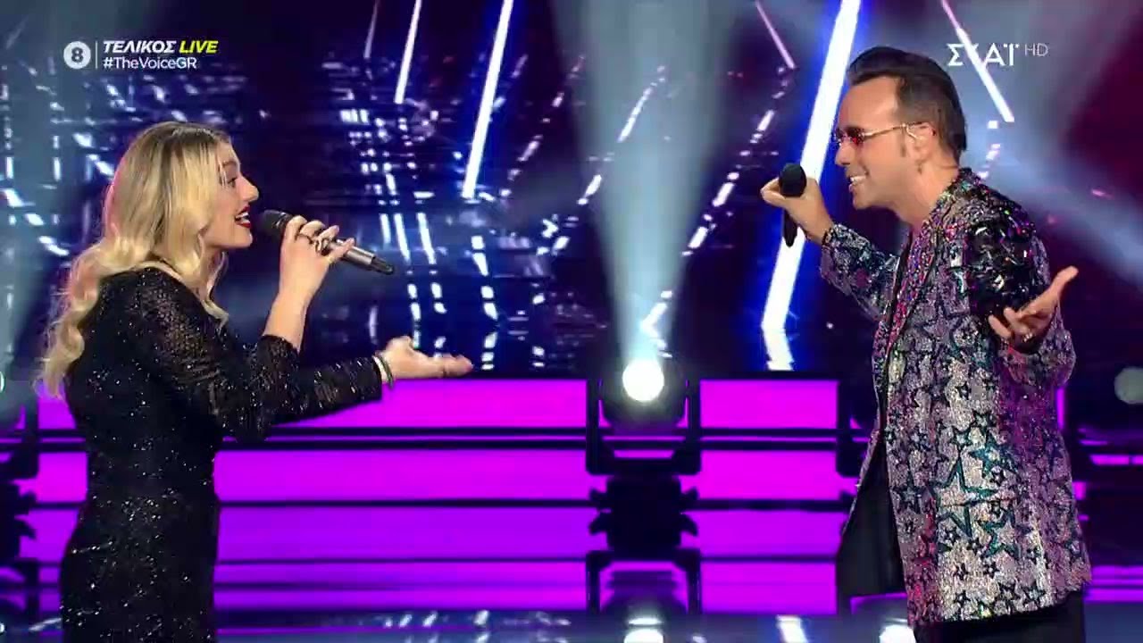 Η περσινή νικήτρια Σοφία Χριστοφορίδου και ο Πάνος Μουζουράκης στη σκηνή του Voice!!| Final