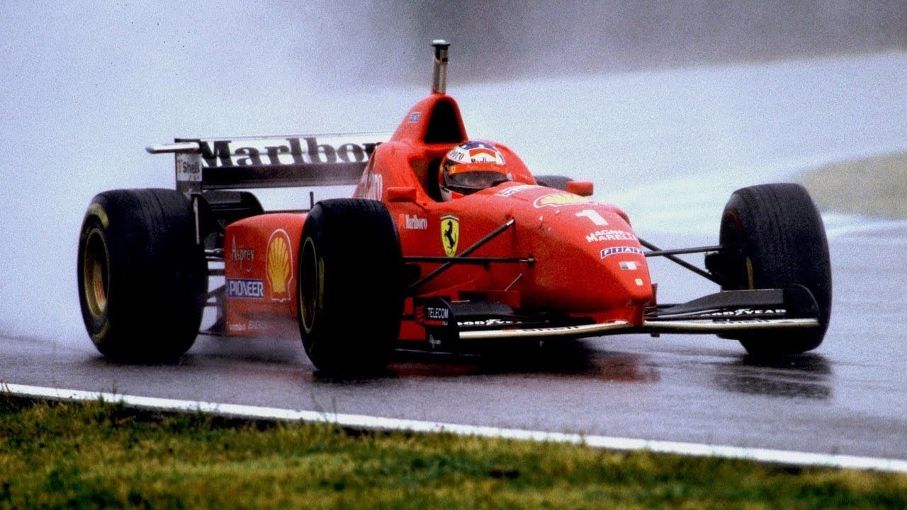 F1 1996: Michael Schumacher Amazing Spain Grand Prix (In the rain) - Formula One Highlights