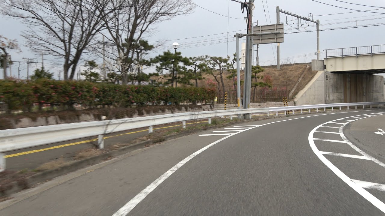 4K 新潟県新潟市中央区女池上山 原信 女池店 ⇒ 昭和大橋（信濃川） ⇒ パラカ 東堀第７駐車場 2017-04-03