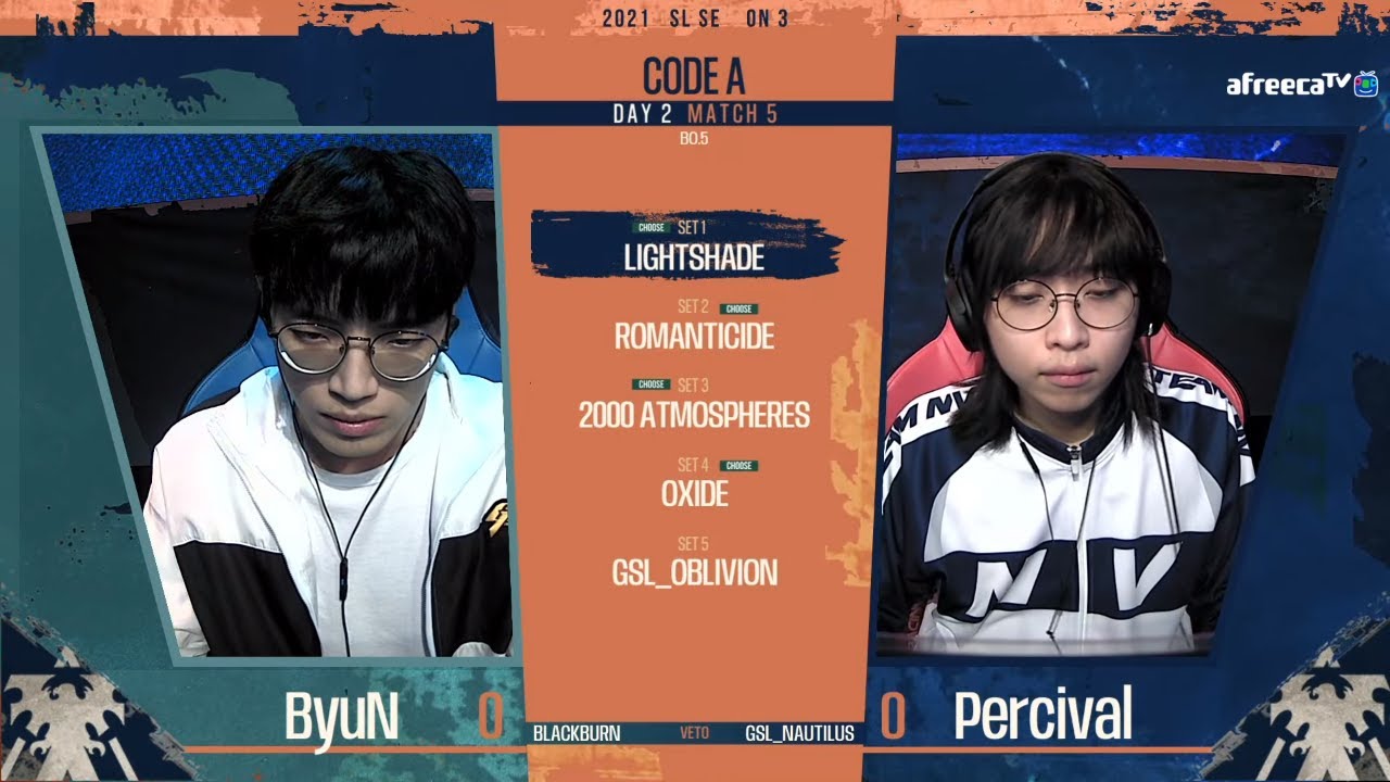 [2021 GSL S3] Code A Day2 Match2 ByuN vs Percival