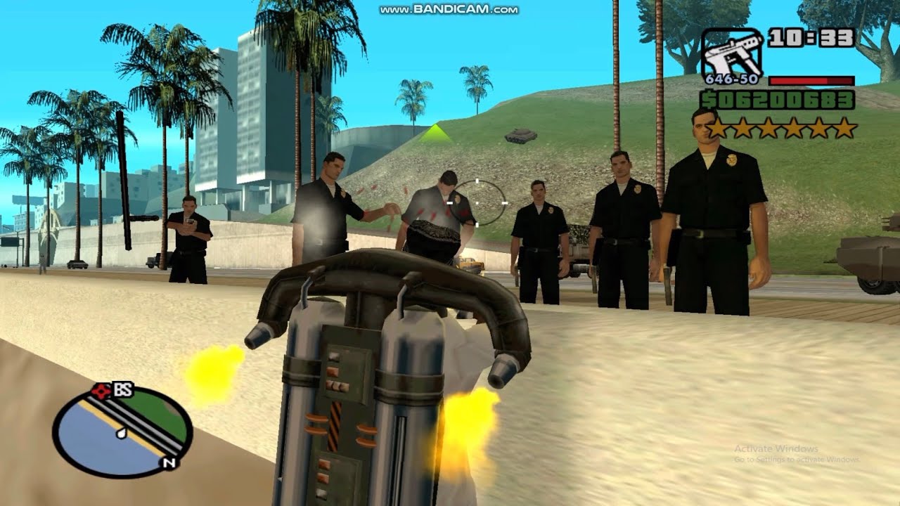 GTA San Andreas | Surviving a 6-Star Police Chase! 🔥 #gtasanandreas #usa 