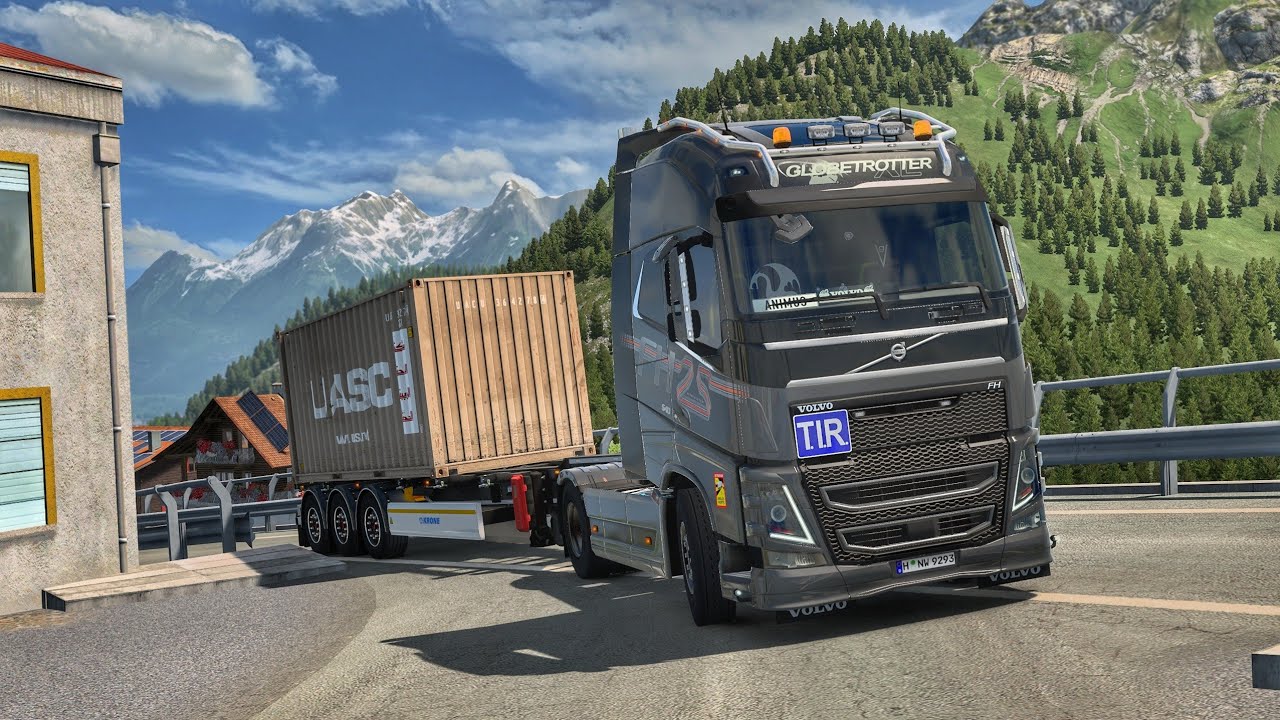 Through Scenic Swiss Alps | Volvo FH | #ets2 1.50