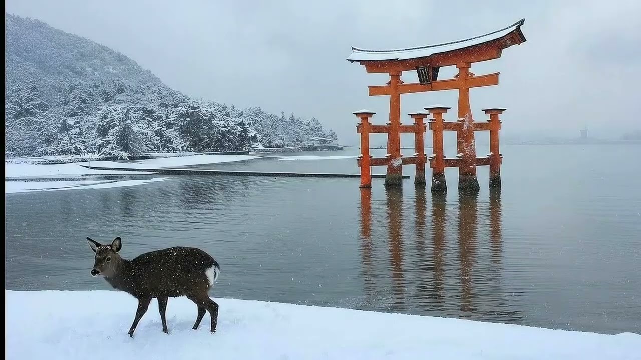 Relaxing BGM: The Deer's Snowy Sanctuary