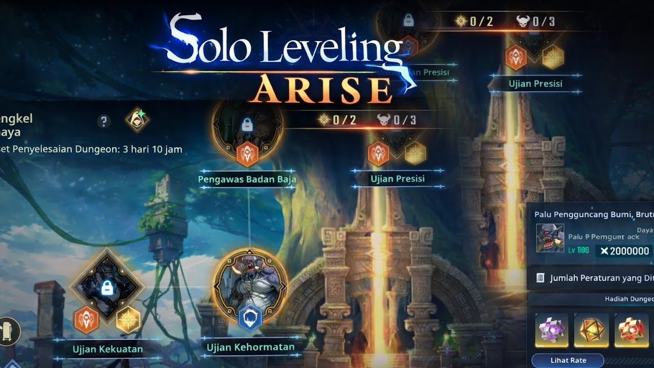 GILA! Ujian Kehormatan Brutrock 2 Juta Power?! Solo Leveling ARISE Indonesia