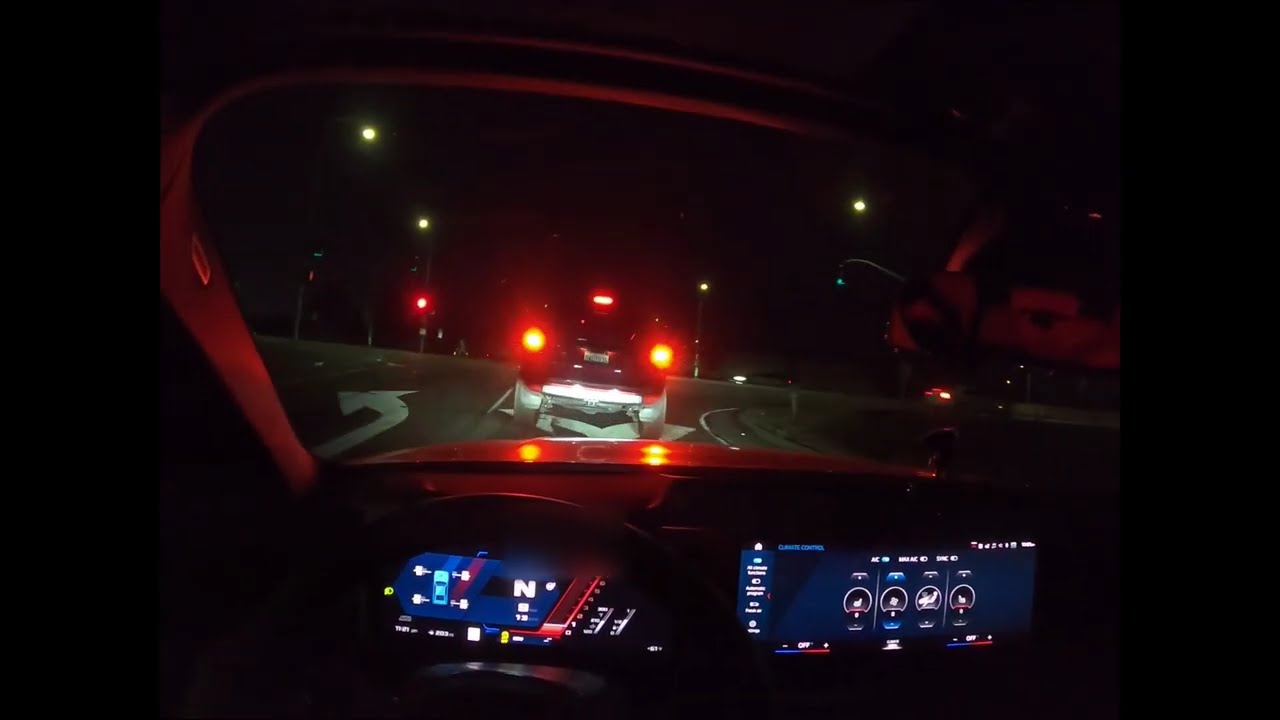 BMW M3 G80 Manual POV Night Drive Los Angeles Freeway