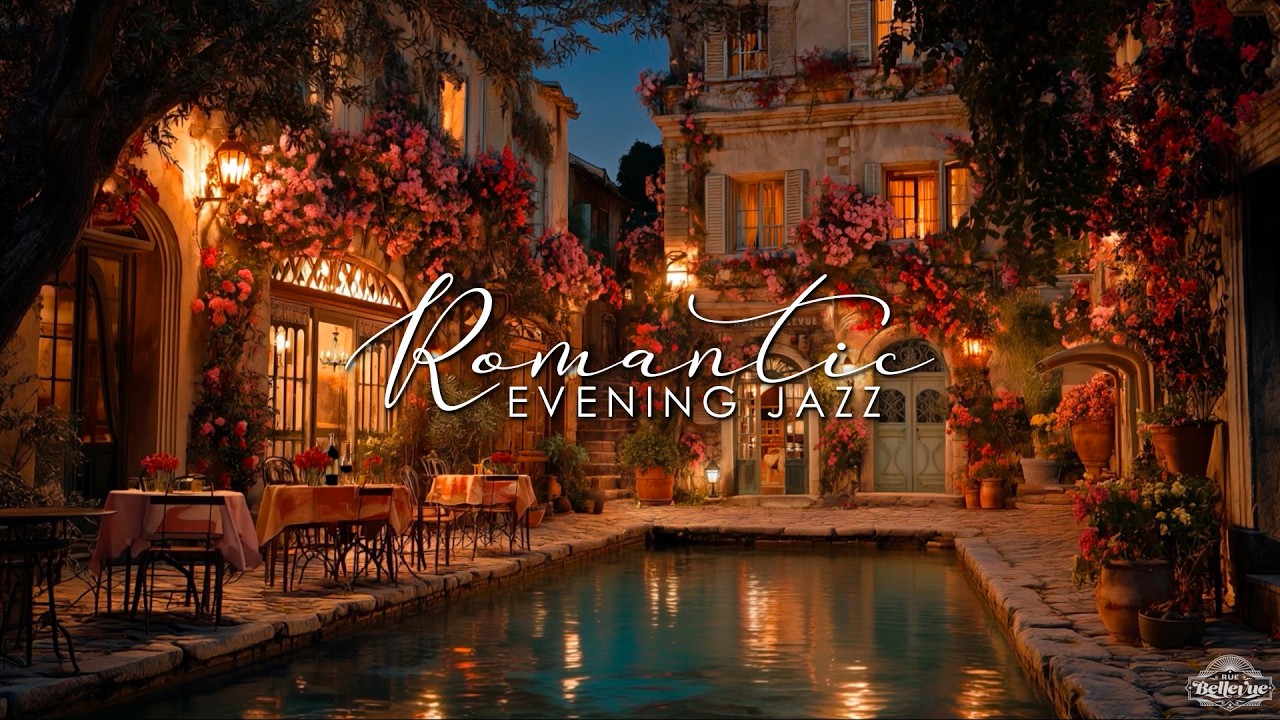 A Romantic Evening in France 🌙 Vintage Music & Hotel Courtyard Ambience
