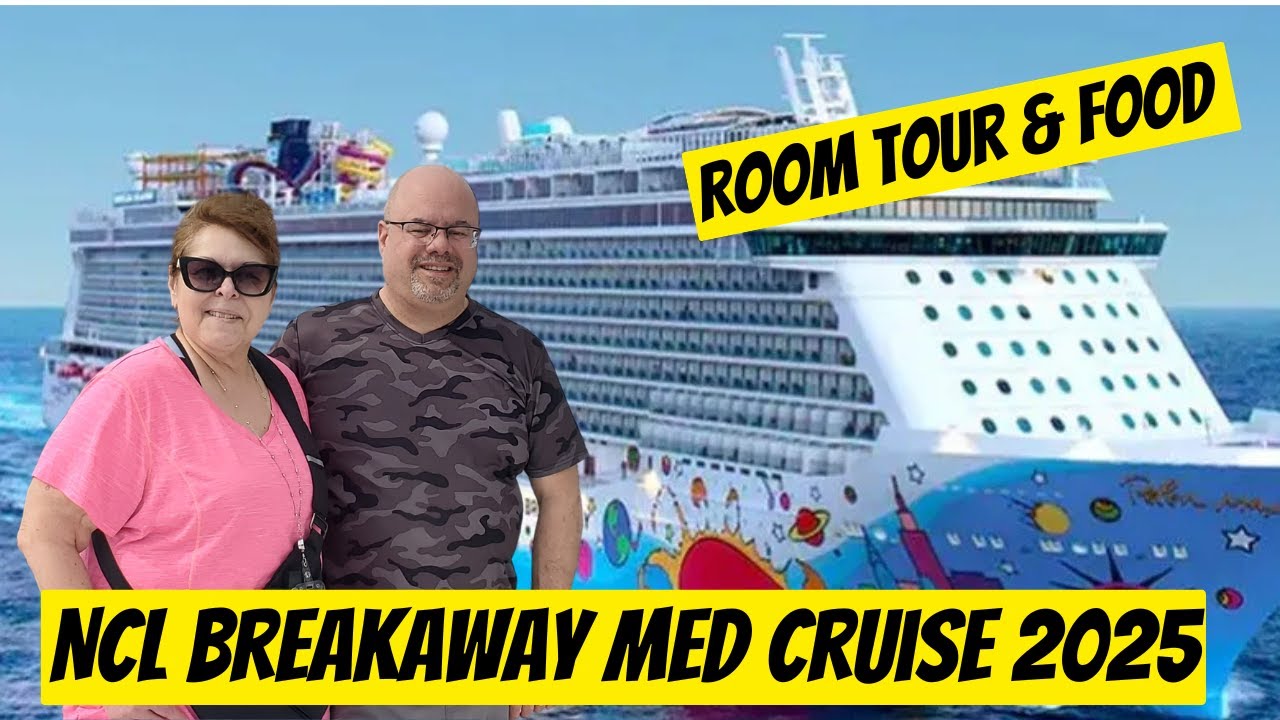 NCL Breakaway - Ship and Food Activities!  Med Cruise from Barcelona 2025.  Room Tour # 11262