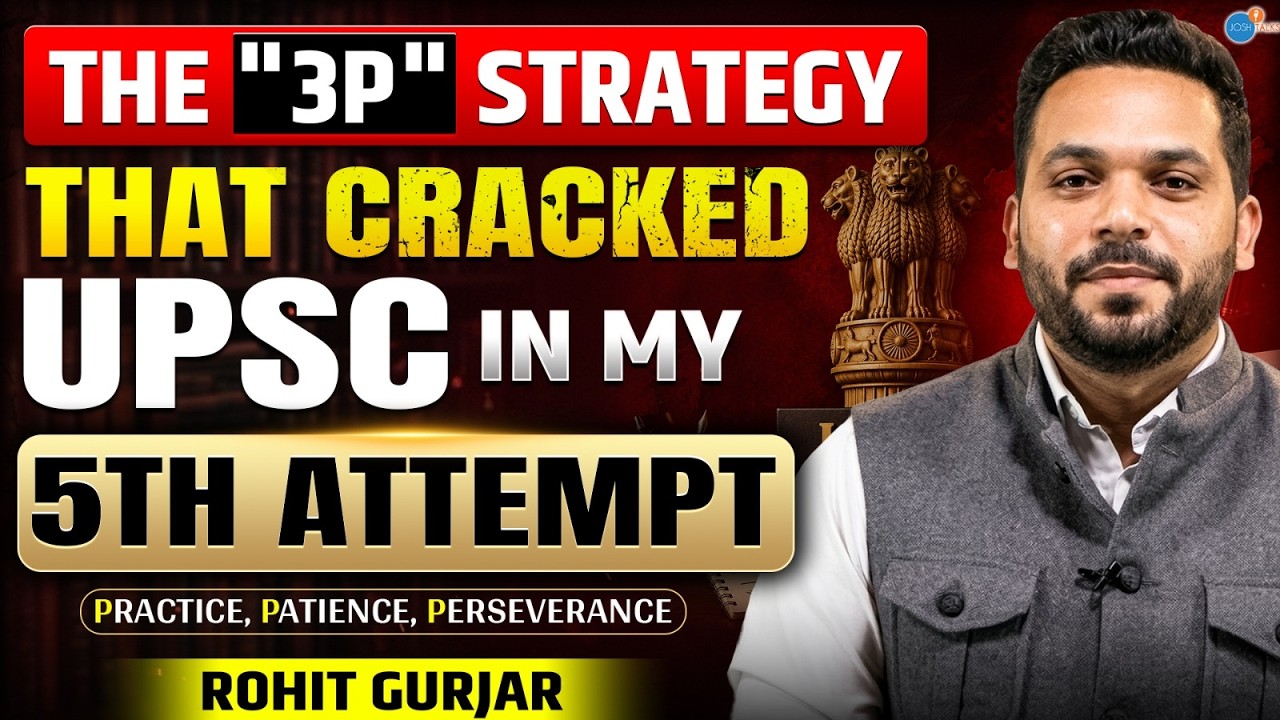 How I Cleared UPSC 2025 & Got IRS | Rohit Gurjar UPSC Journey | Josh Talks #upscmotivation #upsc