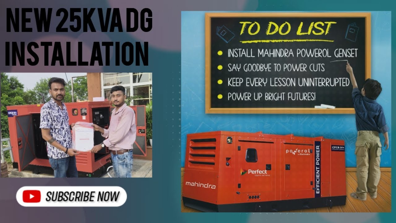 How to Install 25kva cpcb 4+ DG set  || #dg #mahindra #yputubeshorts #vlog #djvlog 