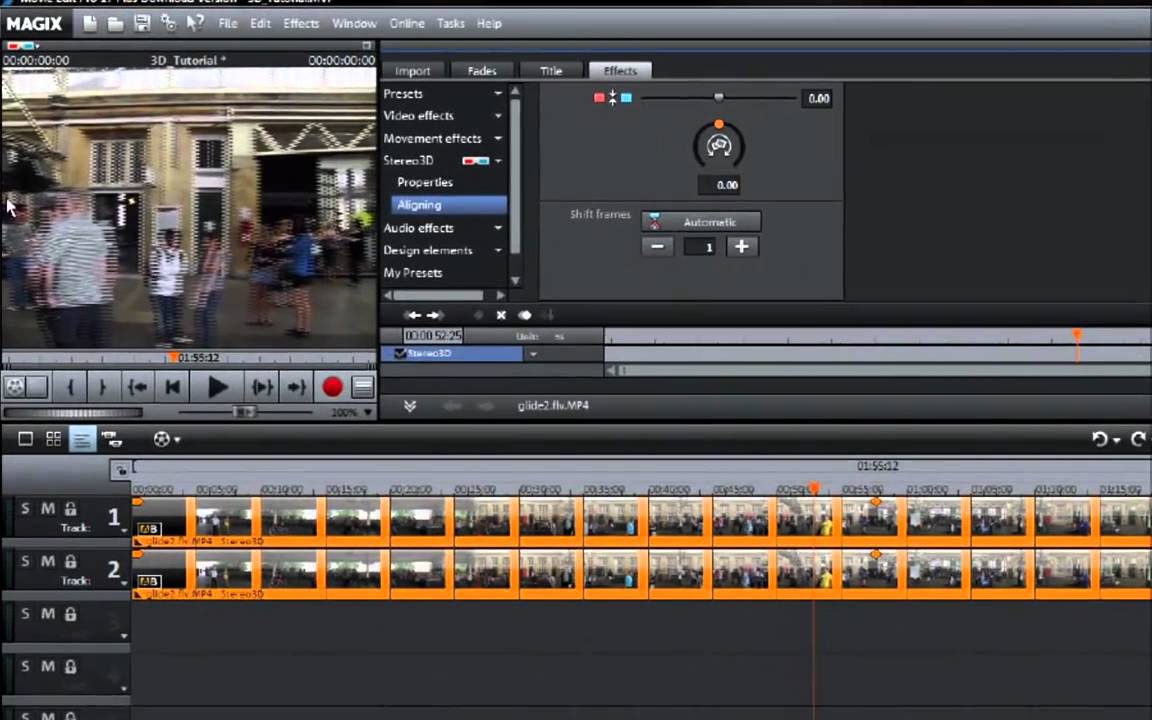 2D to 3D Conversion Tutorial using the time-shift method