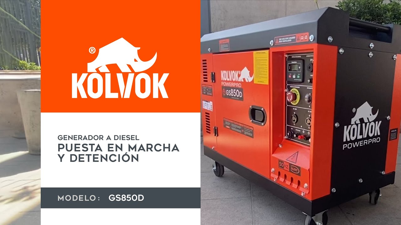 Puesta en marcha - GS850D GENERADOR ELÉCTRICO DIESEL 6,5 kVA