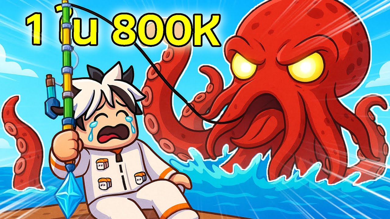 ล่าปลาหมึกยักษ์ 1 ใน 800K เพื่อทำเบ็ด Ghostfinn rod!? | Roblox Fish it
