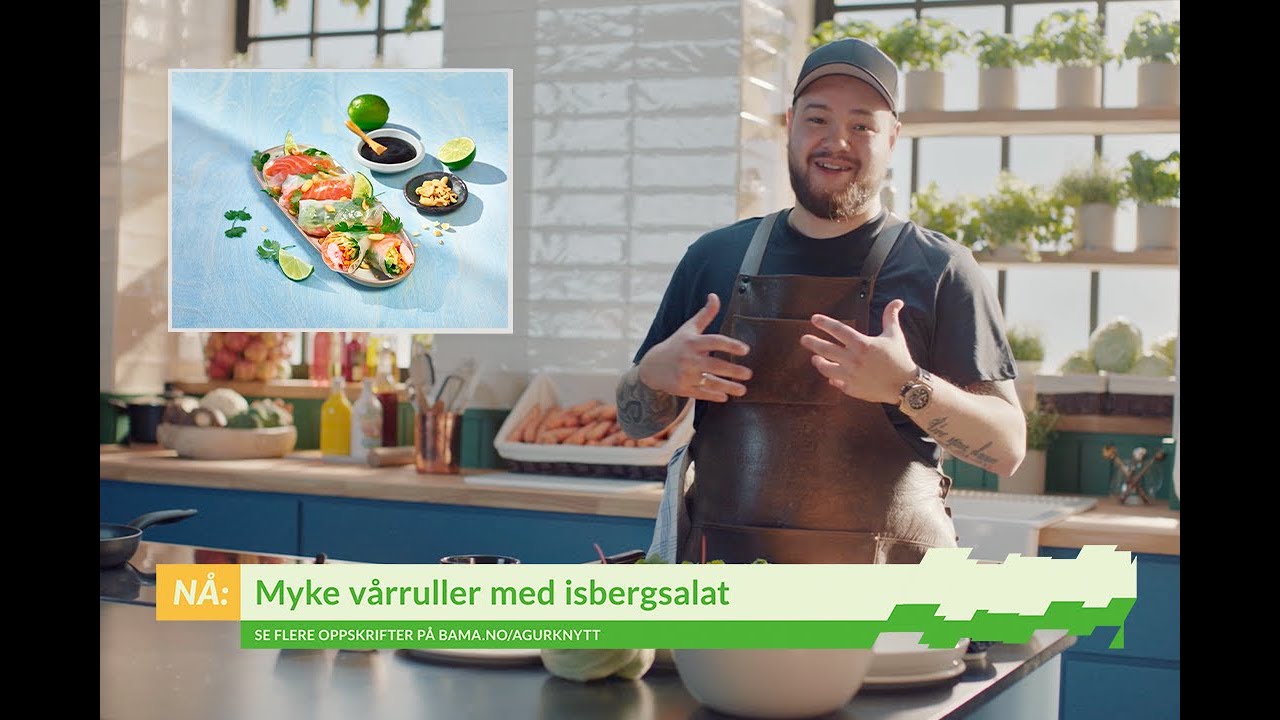 Oppskrift på ferske vårruller med isbergsalat | Christians kjøkken