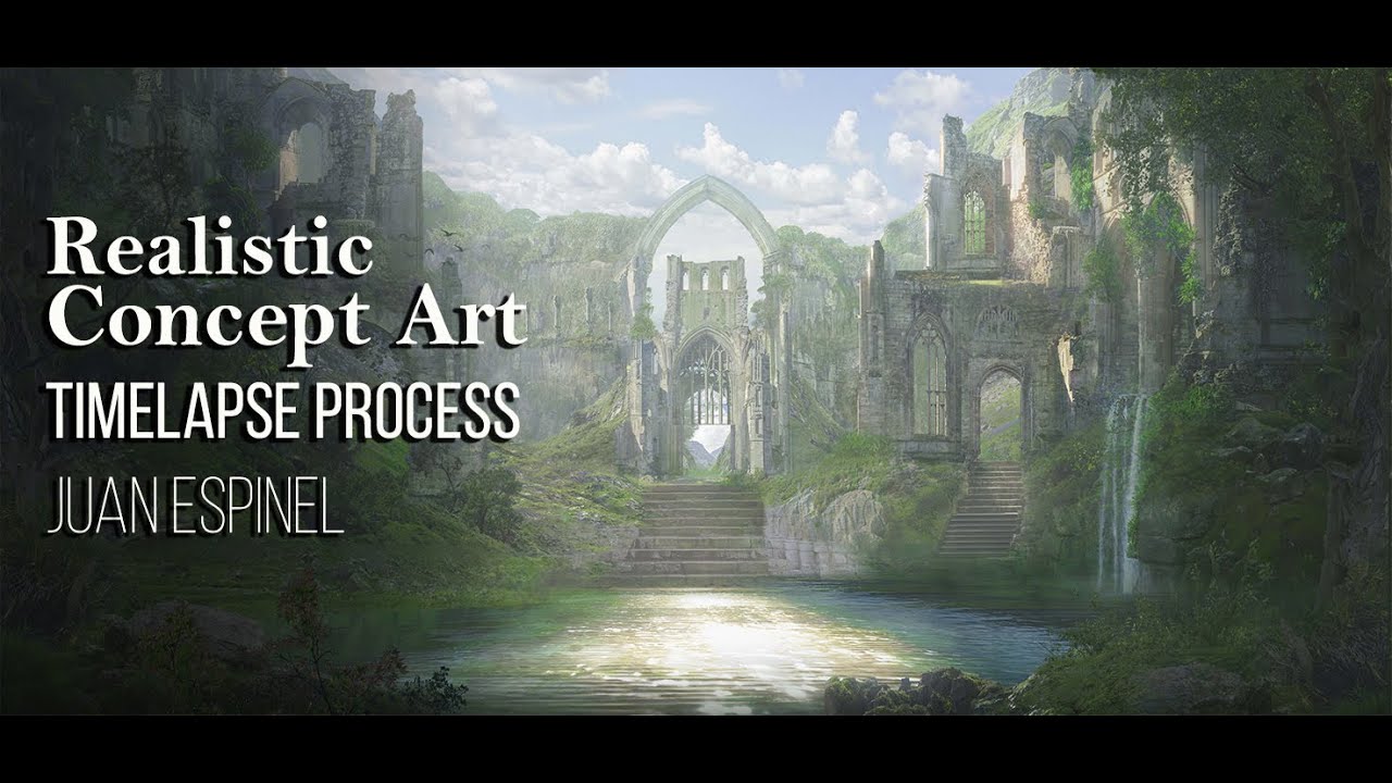 Realistic Environment Concept Art Speedpaint Timelapse Process Using Photobashin Techniques