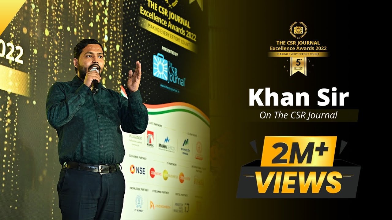 @khangsresearchcentre1685's Khan Sir was honoured with ‘The CSR Journal Youth Icon Award - 2022'