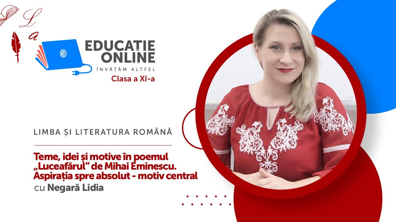 Limba și literatura română, Clasa a XI-a, Teme, idei și motive în poemul „Luceafărul” ...