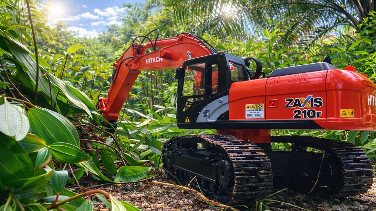 Strong Scale 1/16 : RC Excavator Hitachi WL16800 Cleaning The Jungle Remaster